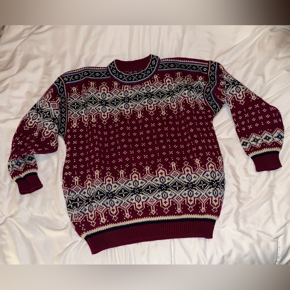 Dale of Norway Burgundy Wool Sweater